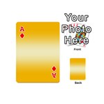 Amber Orange To Cream Yellow Bilinear Gradient Playing Cards 54 Designs (Mini) Front - DiamondA