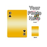 Amber Orange To Cream Yellow Bilinear Gradient Playing Cards 54 Designs (Mini) Front - Club10