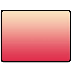 Cream Yellow To Crimson Red Linear Gradient Fleece Blanket (large)