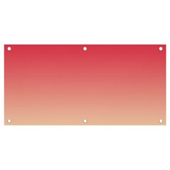 Crimson Red To Cream Yellow Linear Gradient Banner And Sign 4  X 2 