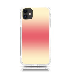 Cream Yellow To Crimson Red Bilinear Gradient Iphone 11 Tpu Uv Print Case