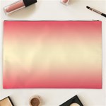 Crimson Red To Cream Yellow Bilinear Gradient Cosmetic Bag (XXL) Back