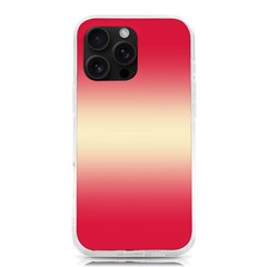 Crimson Red To Cream Yellow Bilinear Gradient Iphone 16 Pro Max Tpu Uv Print Case
