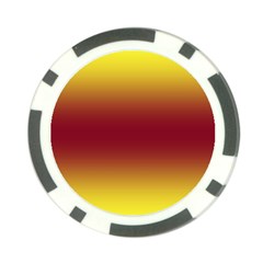 Electric Yellow To Burgundy Red Bilinear Gradient Poker Chip Card Guard