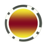 Electric Yellow To Burgundy Red Bilinear Gradient Poker Chip Card Guard Back