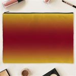 Electric Yellow To Burgundy Red Bilinear Gradient Cosmetic Bag (XXXL) Front