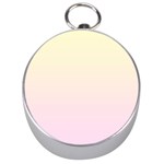 Cream Yellow To Pink Lace Linear Gradient Silver Compasses Front