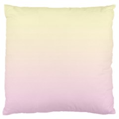Cream Yellow To Pink Lace Linear Gradient Large Premium Plush Fleece Cushion Case (two Sides)
