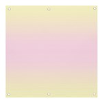 Cream Yellow To Pink Lace Bilinear Gradient Banner and Sign 3  x 3  Front