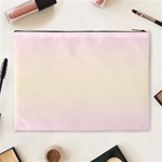 Pink Lace To Cream Yellow Bilinear Gradient Cosmetic Bag (XL) Back