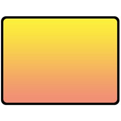 Electric Yellow To Coral Pink Linear Gradient Two Sides Fleece Blanket (large)