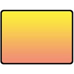 Electric Yellow To Coral Pink Linear Gradient Two Sides Fleece Blanket (Large) 80 x60  Blanket Front