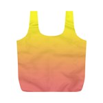 Electric Yellow To Coral Pink Linear Gradient Full Print Recycle Bag (M) Back