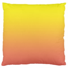 Electric Yellow To Coral Pink Linear Gradient Standard Premium Plush Fleece Cushion Case (two Sides)