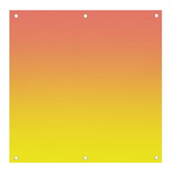 Coral Pink To Electric Yellow Linear Gradient Banner And Sign 4  X 4 