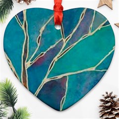 Aqua Batik, Abstract, Colorful Ornament (heart)