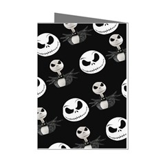 Jack Print, White, Before, Plain, Black, Simple, Christmas Mini Greeting Cards (pkg Of 8)
