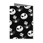 Jack Print, White, Before, Plain, Black, Simple, Christmas Mini Greeting Cards (Pkg of 8) Left