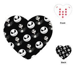 Jack Print, White, Before, Plain, Black, Simple, Christmas Playing Cards Single Design (heart)