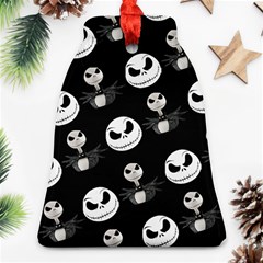 Jack Print, White, Before, Plain, Black, Simple, Christmas Ornament (bell)