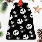 Jack Print, White, Before, Plain, Black, Simple, Christmas Ornament (Bell) Front