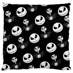 Jack Print, White, Before, Plain, Black, Simple, Christmas Large Premium Plush Fleece Cushion Case (two Sides)