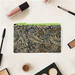 Brown Vintage Background Vintage Floral Pattern, Brown Cosmetic Bag (XS) Front