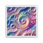 Abstract Fractal Art Swirl Pattern Memory Card Reader (Square) Front