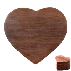 Amber Orange To Chocolate Brown Bilinear Gradient Heart Wood Jewelry Box