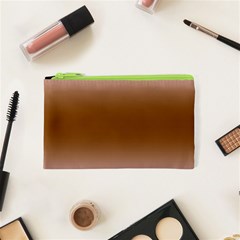 Pink Lace To Chocolate Brown Bilinear Gradient Cosmetic Bag (xs)