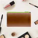 Pink Lace To Chocolate Brown Bilinear Gradient Cosmetic Bag (XS) Back