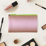 Chocolate Brown To Pink Lace Bilinear Gradient Cosmetic Bag (XS) Front