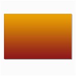Amber Orange To Burgundy Red Linear Gradient Postcards 5  x 7  (Pkg of 10) Front