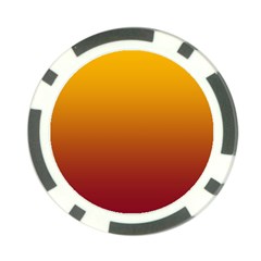 Amber Orange To Burgundy Red Linear Gradient Poker Chip Card Guard