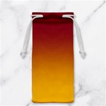 Burgundy Red To Amber Orange Linear Gradient Jewelry Bag Front