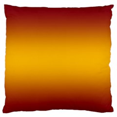 Burgundy Red To Amber Orange Bilinear Gradient Large Premium Plush Fleece Cushion Case (two Sides)