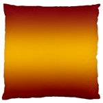 Burgundy Red To Amber Orange Bilinear Gradient Large Premium Plush Fleece Cushion Case (Two Sides) Front