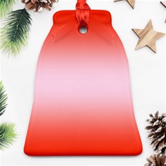 Scarlet Red To Pink Lace Bilinear Gradient Ornament (bell)