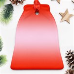 Scarlet Red To Pink Lace Bilinear Gradient Ornament (Bell) Front
