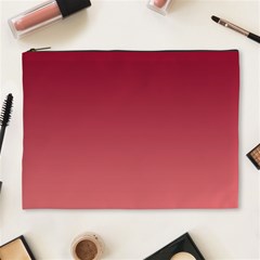 Burgundy Red To Coral Pink Linear Gradient Cosmetic Bag (xl)