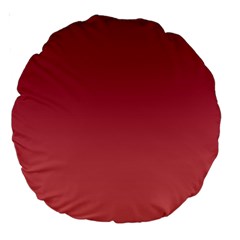 Burgundy Red To Coral Pink Linear Gradient Large 18  Premium Round Cushions