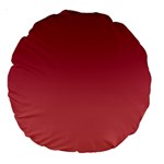 Burgundy Red To Coral Pink Linear Gradient Large 18  Premium Round Cushions Back