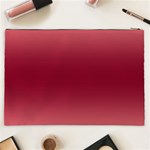 Coral Pink To Burgundy Red Bilinear Gradient Cosmetic Bag (XXL) Back
