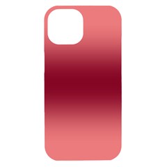 Coral Pink To Burgundy Red Bilinear Gradient Iphone 15 Black Uv Print Pc Hardshell Case