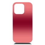 Coral Pink To Burgundy Red Bilinear Gradient iPhone 16 Pro Max Black UV Print PC Hardshell Case Front