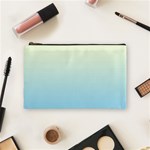 Cream Yellow To Baby Blue Linear Gradient Cosmetic Bag (Medium) Front