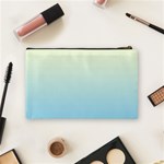 Cream Yellow To Baby Blue Linear Gradient Cosmetic Bag (Medium) Back