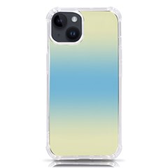 Cream Yellow To Baby Blue Bilinear Gradient Iphone 14 Tpu Uv Print Case