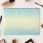 Baby Blue To Cream Yellow Bilinear Gradient Cosmetic Bag (XL) Back