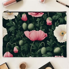 Poppy Flower Plant Petals Bloom Cosmetic Bag (xxxl)